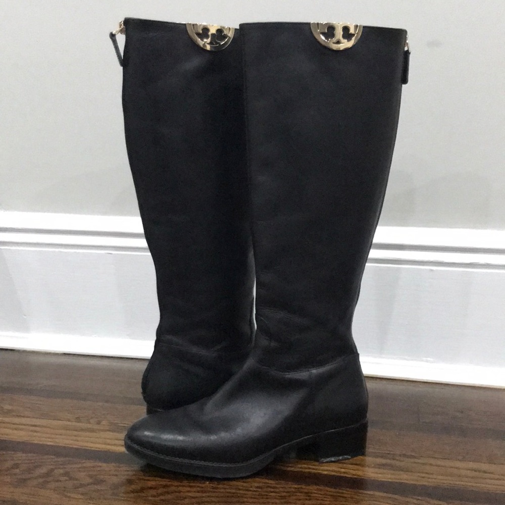 Tory Burch leather boots, size 6, worn twice